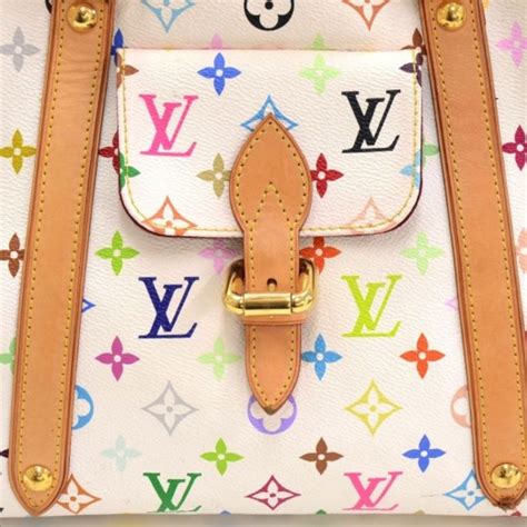 LOUIS VUITTON Monogram Multicolor Aurelia MM White